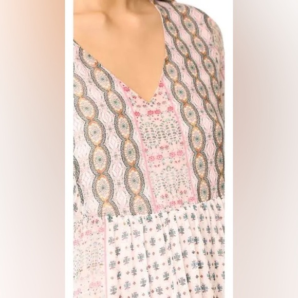 Rebecca Minkoff Women's Pink Blush Redland Dress Topanga Canyon Print Sz. Medium - Picture 3 of 9